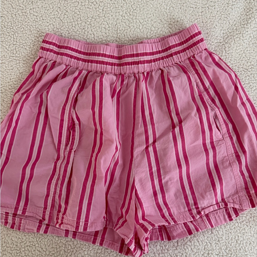 Free people Get Free Striped Pull-On Shorts